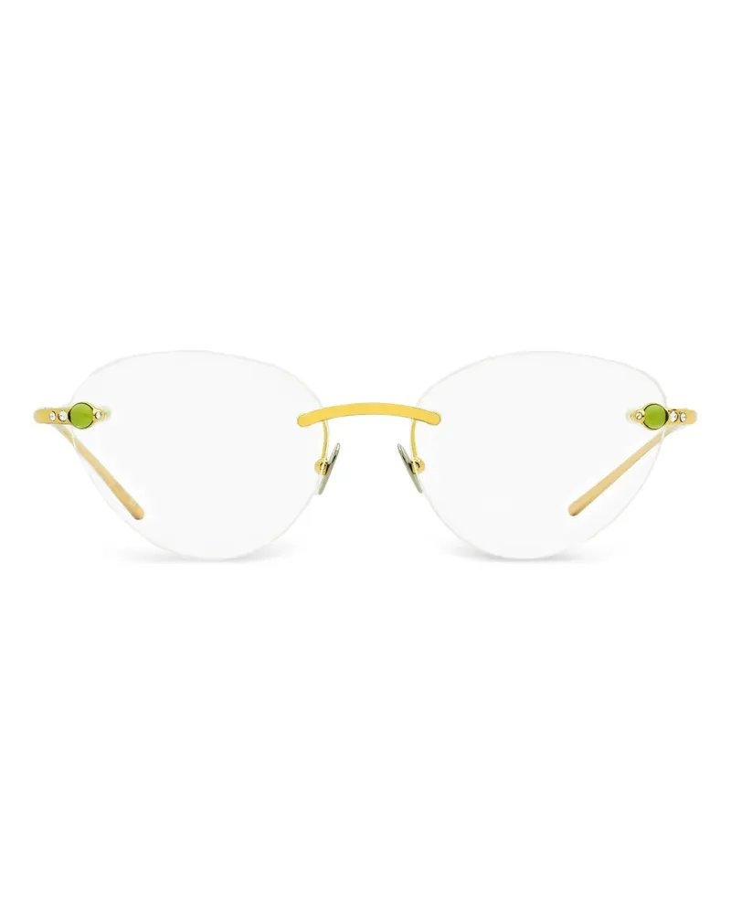 Pomellato Brille mit Kristallen - Gold Gold