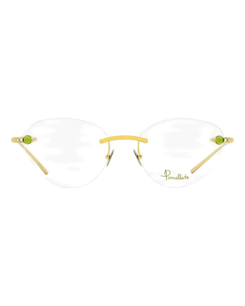 Pomellato crystal-detail glasses - Gold Gold