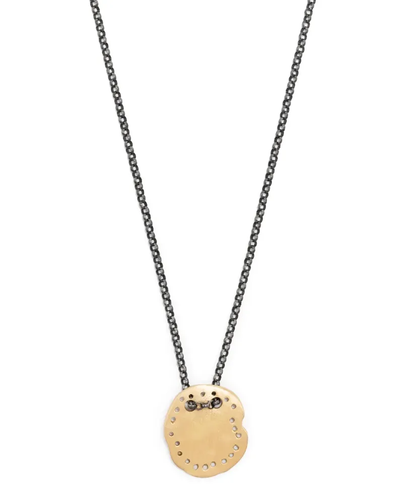 Rosa Maria 18kt Gelbgold- und Silberhalskette Gold