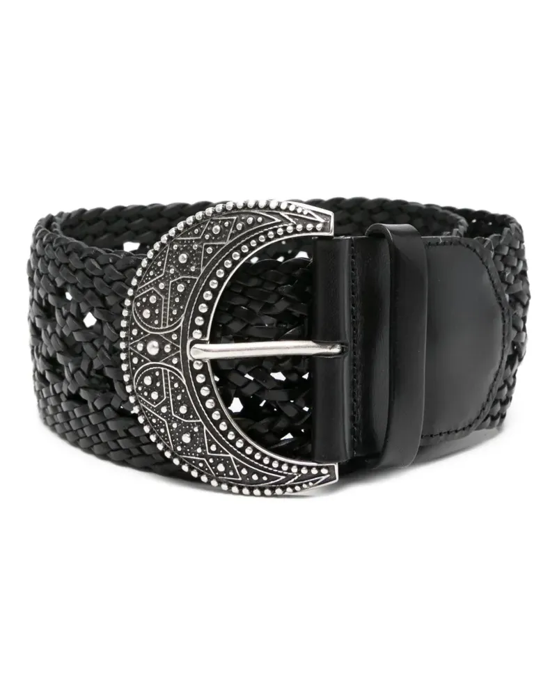 ba&sh woven embellished buckle belt - Schwarz Schwarz