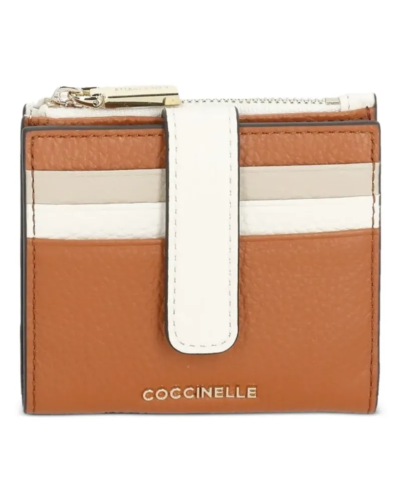 Coccinelle medium Metallic leather wallet - Braun Braun