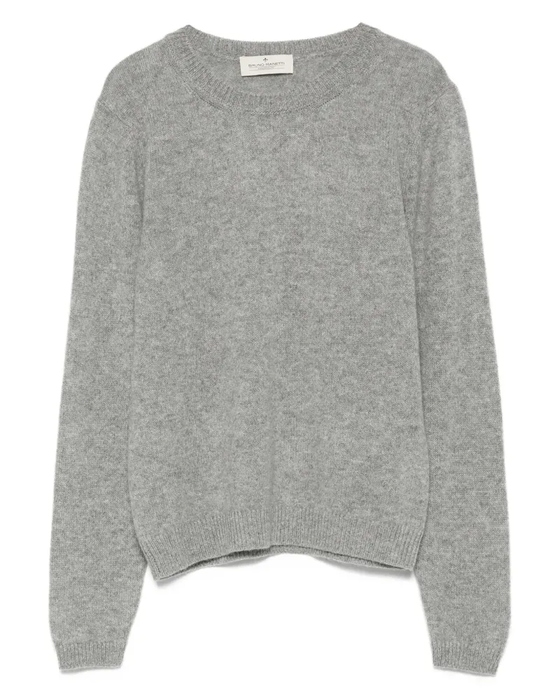 Bruno Manetti Kaschmirpullover mit rundem Ausschnitt - Grau Grau