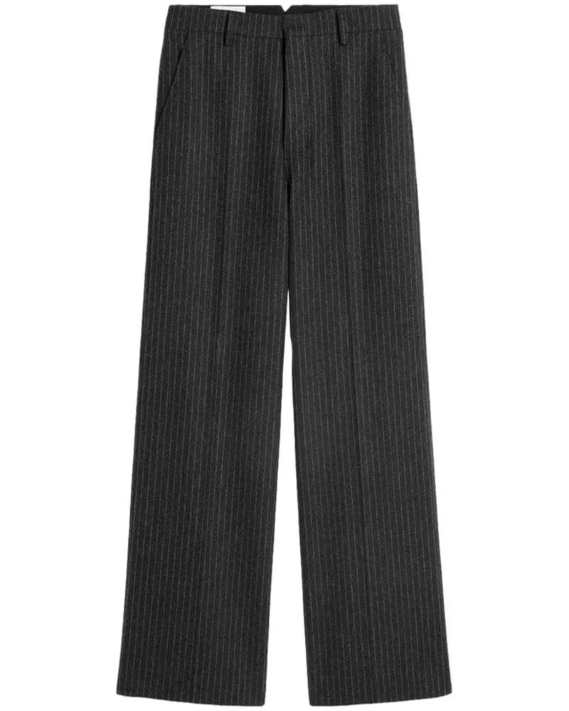 AMI Paris Weite Hose mit Nadelstreifen - Grau Grau