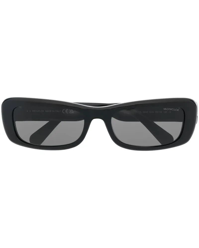 Moncler Eckige Minuit Sonnenbrille - Schwarz Schwarz