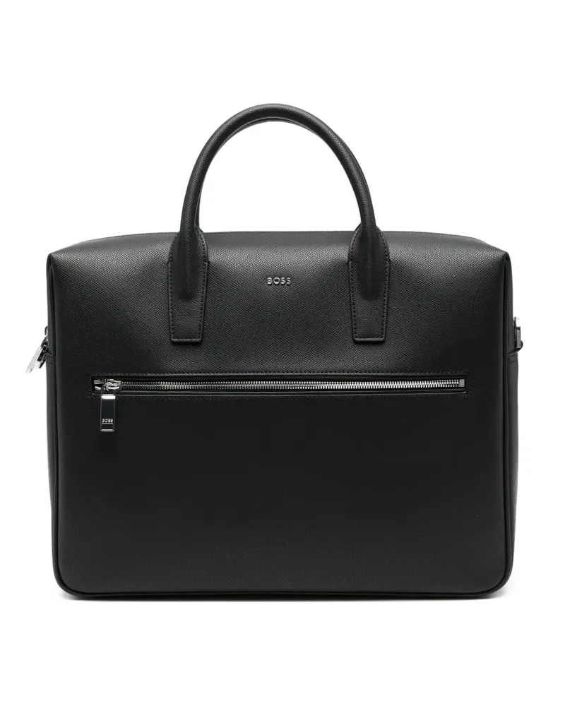 HUGO BOSS zip logo briefcase - Schwarz Schwarz