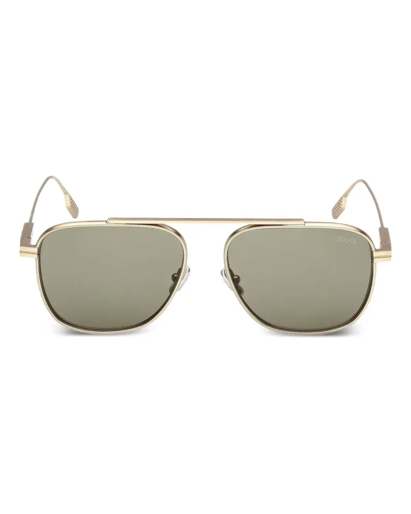 Ermenegildo Zegna round-frame sunglasses - Gold Gold