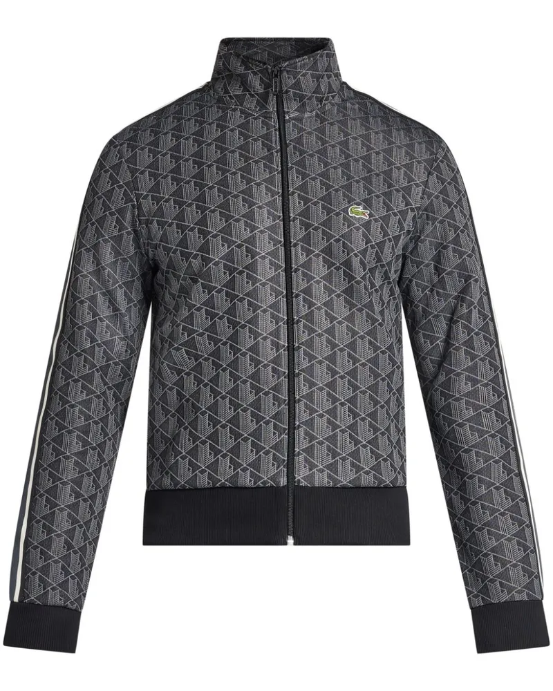 Lacoste Sweatshirtjacke mit Paris-Monogramm - Schwarz Schwarz