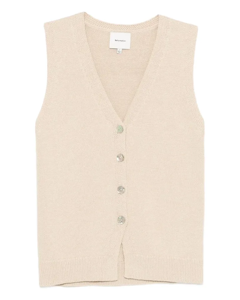 Reformation Linden Weste - Nude Nude
