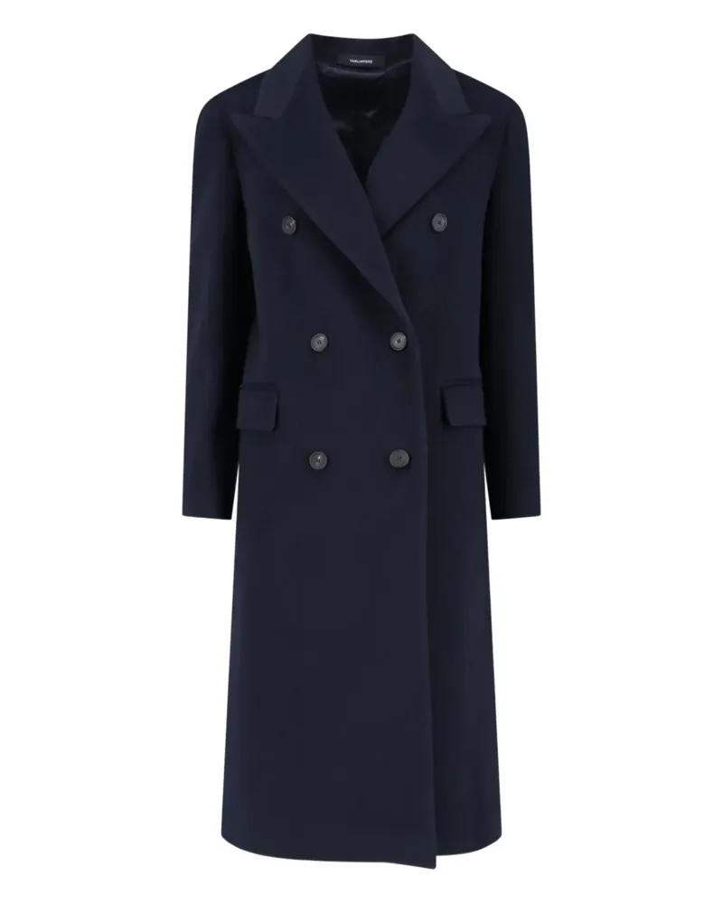 Tagliatore Doppelreihiger Mantel mit Gürtel - Blau Blau