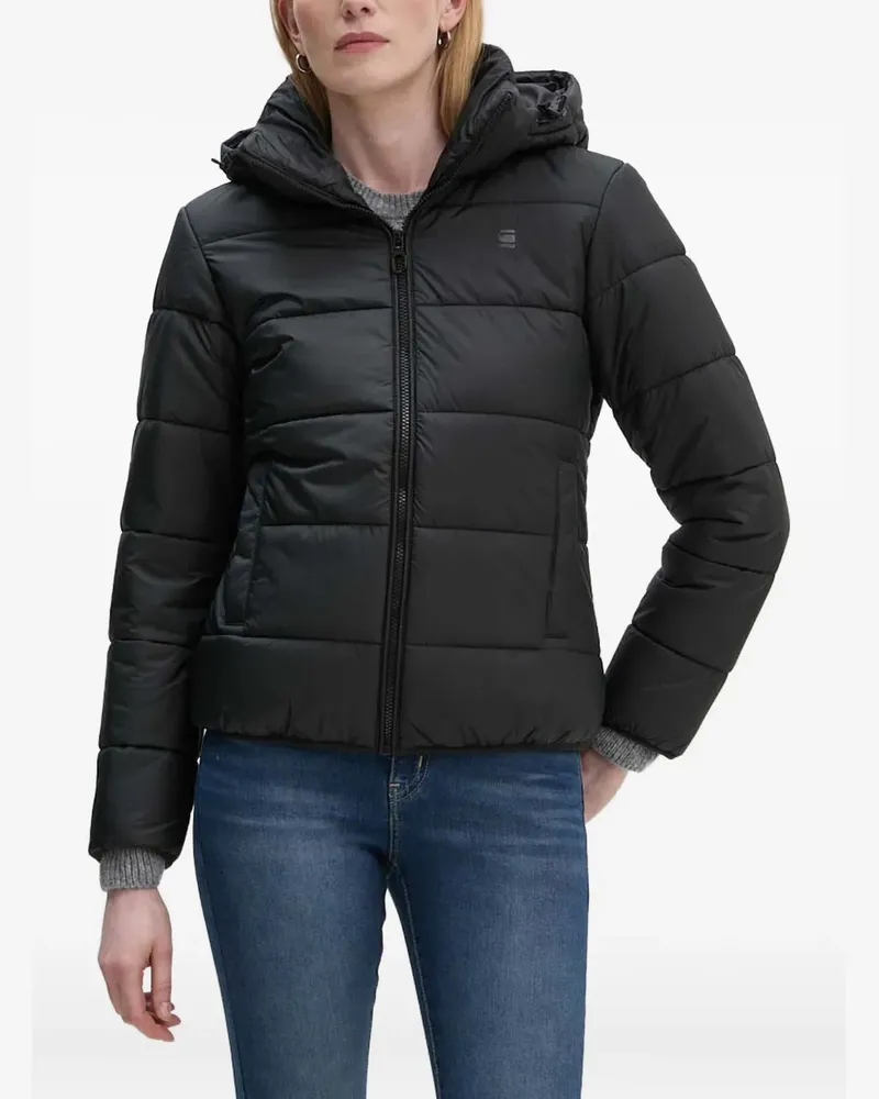 G-STAR RAW Gesteppte Kapuzenjacke - Schwarz Schwarz