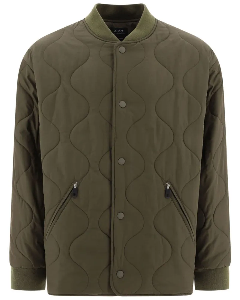 A.P.C. Gesteppte Florent Bomberjacke - Grün Grün
