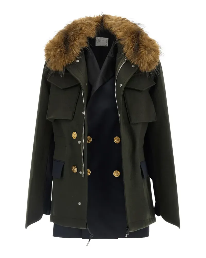 Sacai zip-fastening jacket - Grün Grün