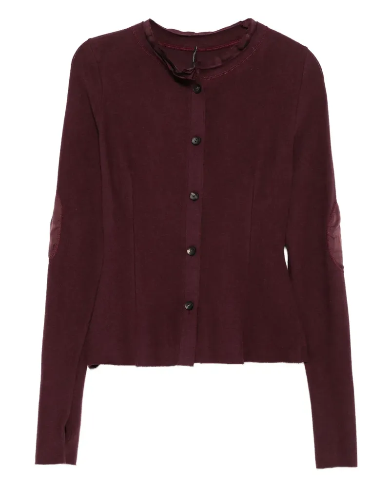 Masnada Cardigan mit Rüschenkragen - Rot Rot