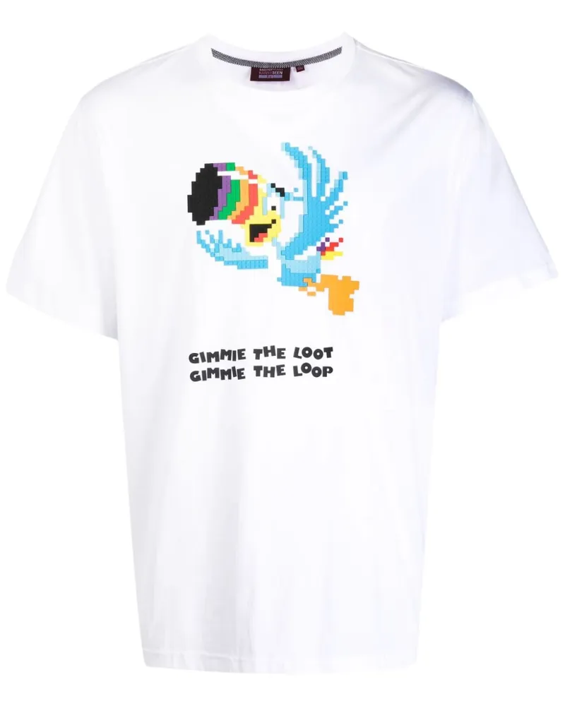 Mostly Heard Rarely Seen T-Shirt mit Give me the Loop-Print - Weiß Weiß