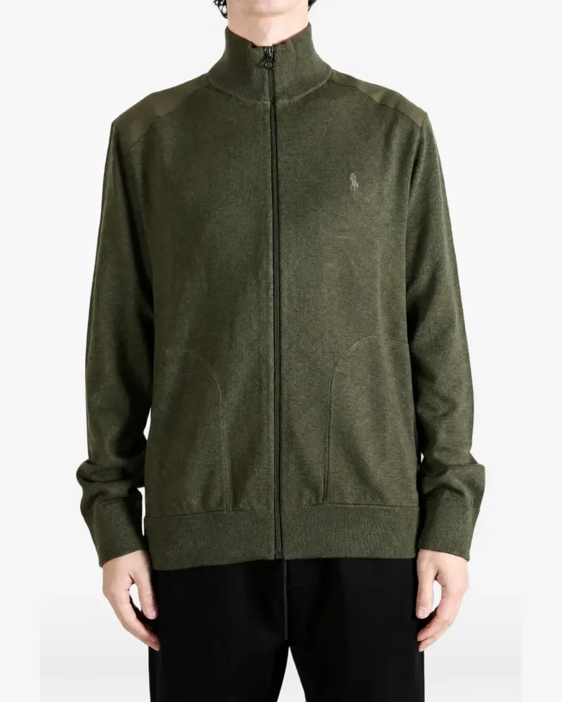 Ralph Lauren Hybrid Cardigan mit Stehkragen - Grün Grün