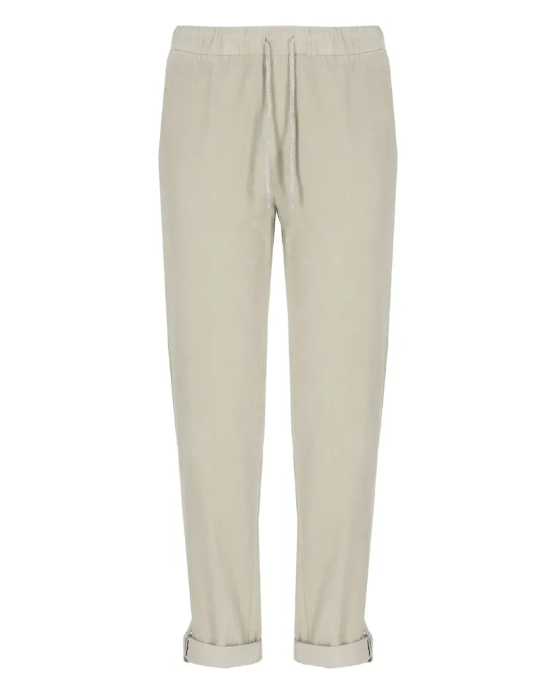 PANICALE Cashmere drawstring tapered trousers - Nude Nude
