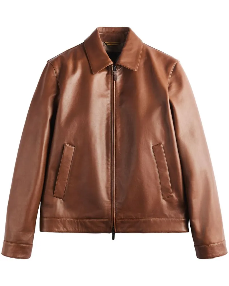 TOD'S Hemdjacke aus Leder - Braun Braun