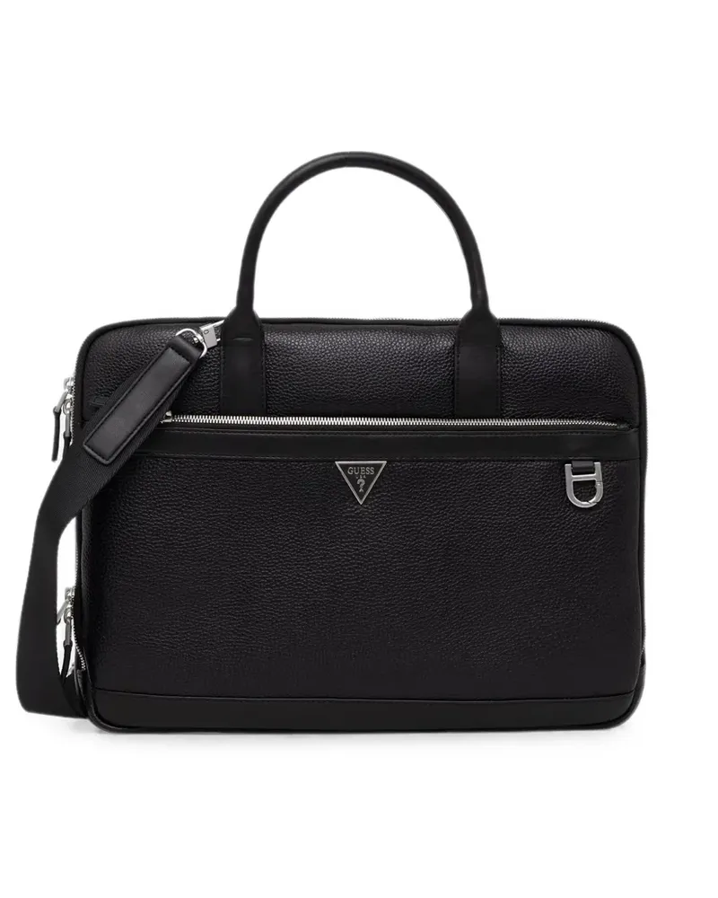 Guess Monaco Reisetasche mit Logo-Schild - Schwarz Schwarz