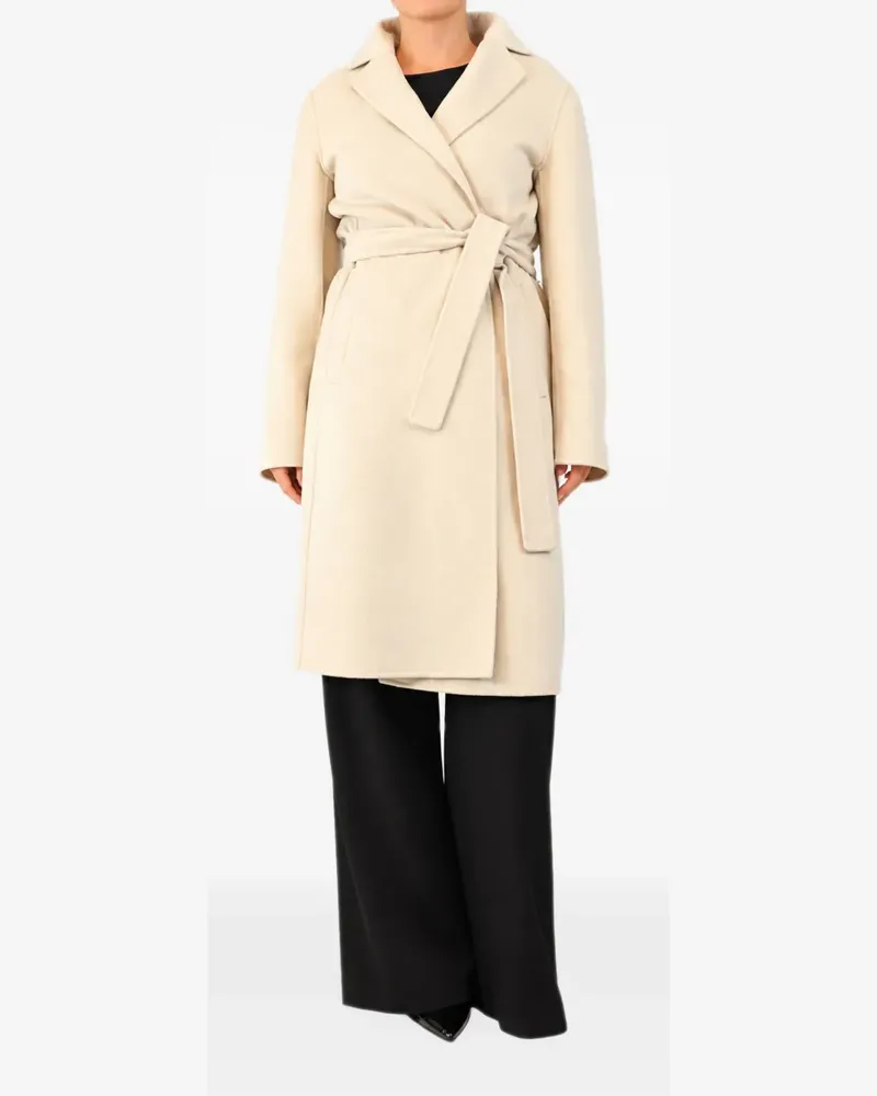 Max Mara belted wool coat - Nude Nude