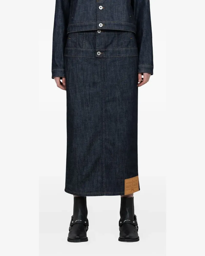 Jean Paul Gaultier Jeansrock mit umgedrehtem Design - BLUE Blue