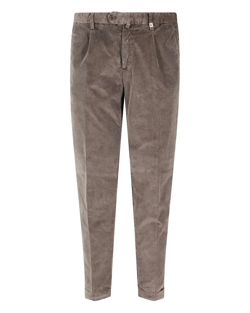 MYTHS corduroy pleated trousers - Braun Braun