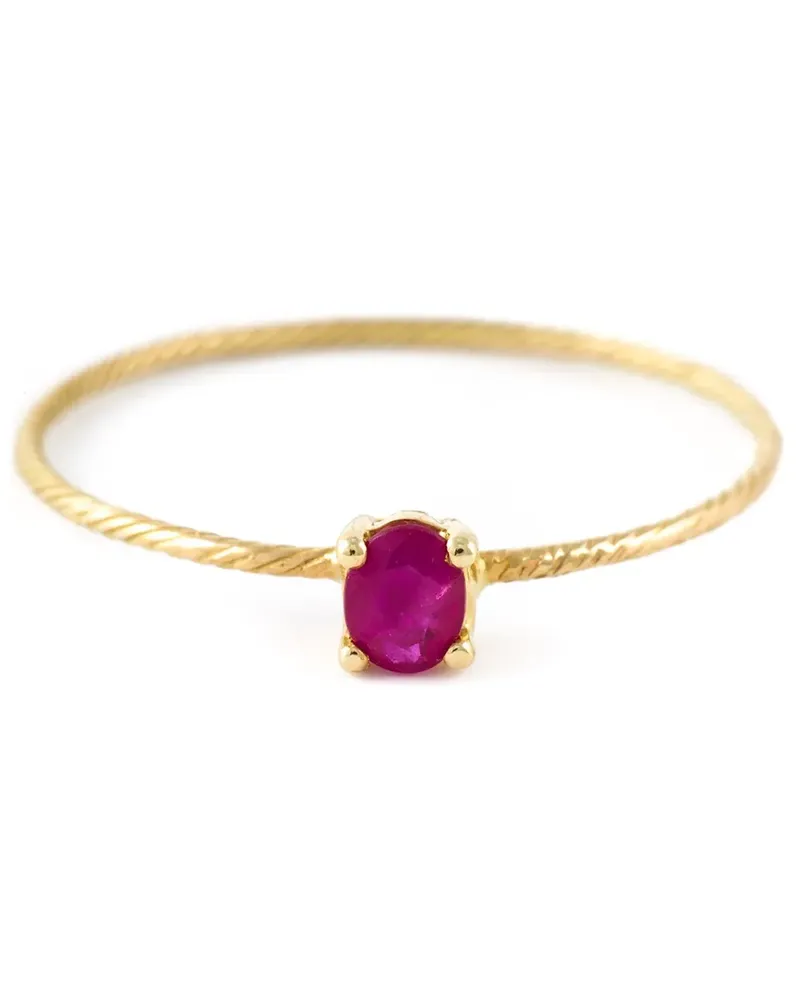 Wouters & Hendrix 18kt Gelbgoldring mit Rubin - Rot Rot