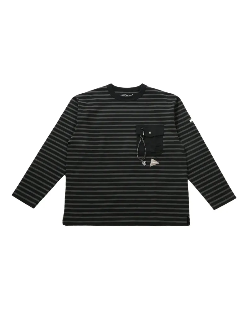 and wander striped long-sleeve t-shirt - Schwarz Schwarz