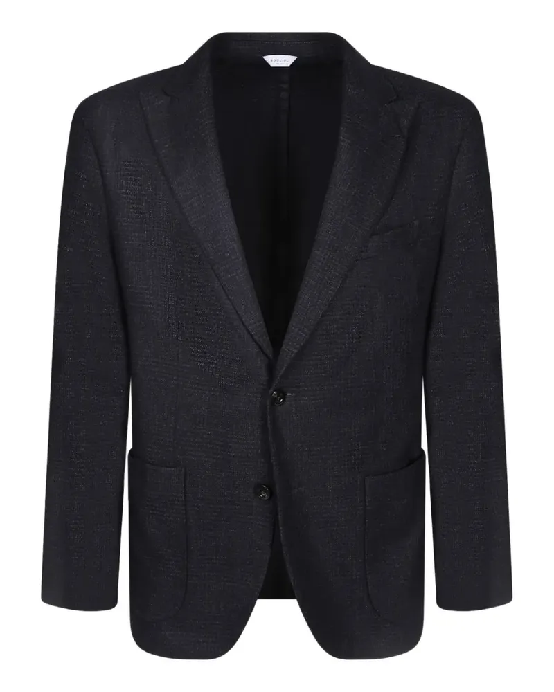 Boglioli check single-breasted blazer - Blau Blau