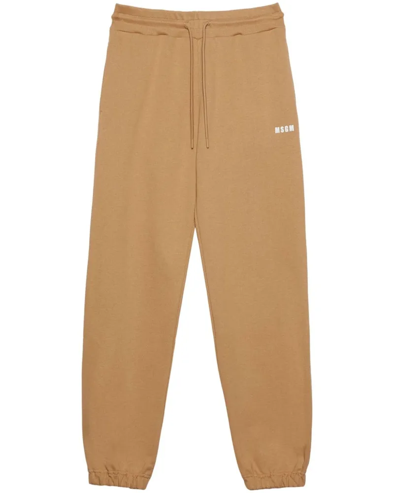 MSGM Jogginghose mit Logo-Print - Nude Nude