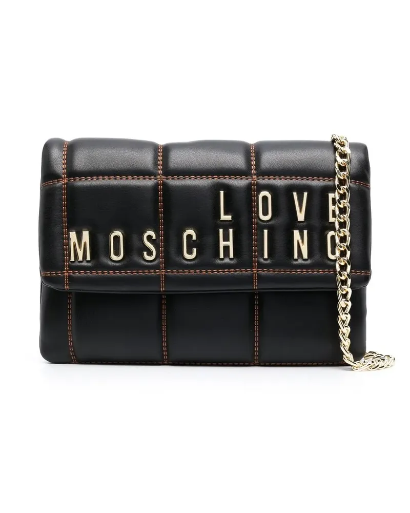 Moschino Gesteppte Umhängetasche - Schwarz Schwarz