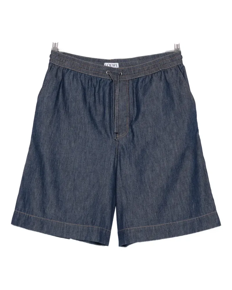 Loewe Anagram-embroidered drawstring shorts - Blau Blau