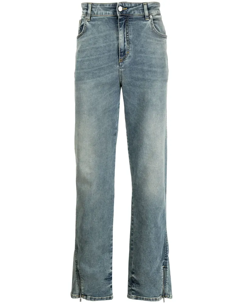 REPRESENT Halbhohe Straight-Leg-Jeans - Blau Blau