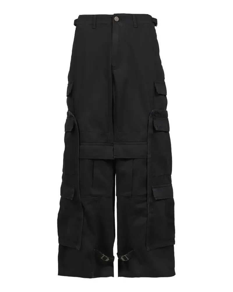 VETEMENTS Merged Cargohose - Schwarz Schwarz