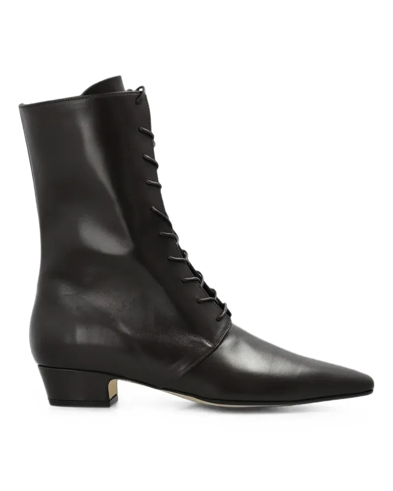 aeyde Elva lace-up ankle boots - Braun Braun