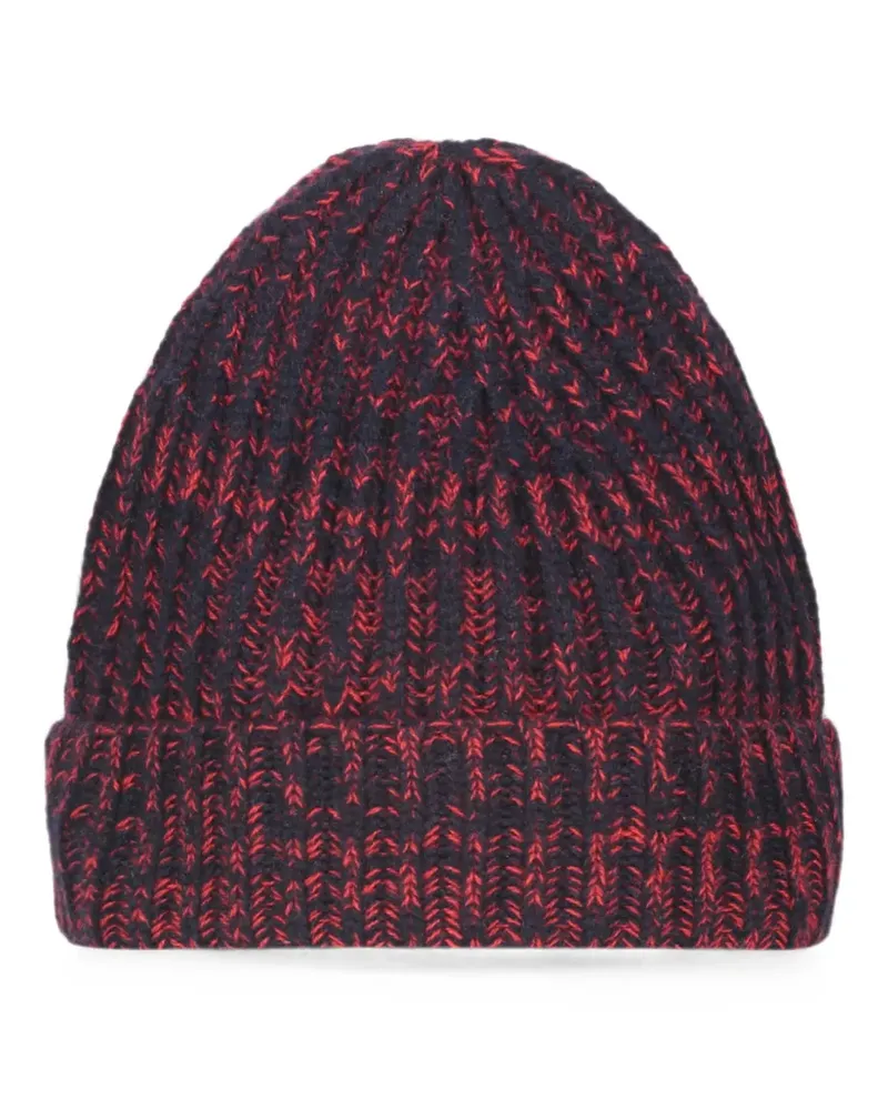 Malo ribbed-knit cashmere beanie hat - Blau Blau