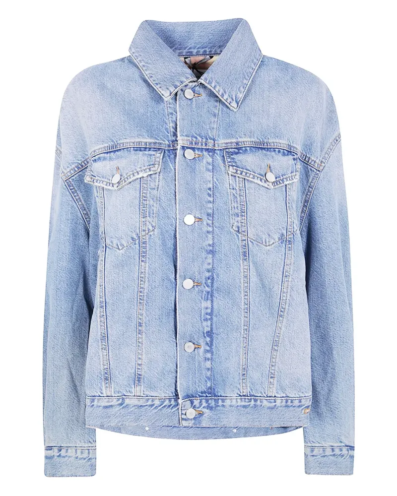 Haikure Jeansjacke mit Knopfverschluss - Blau Blau