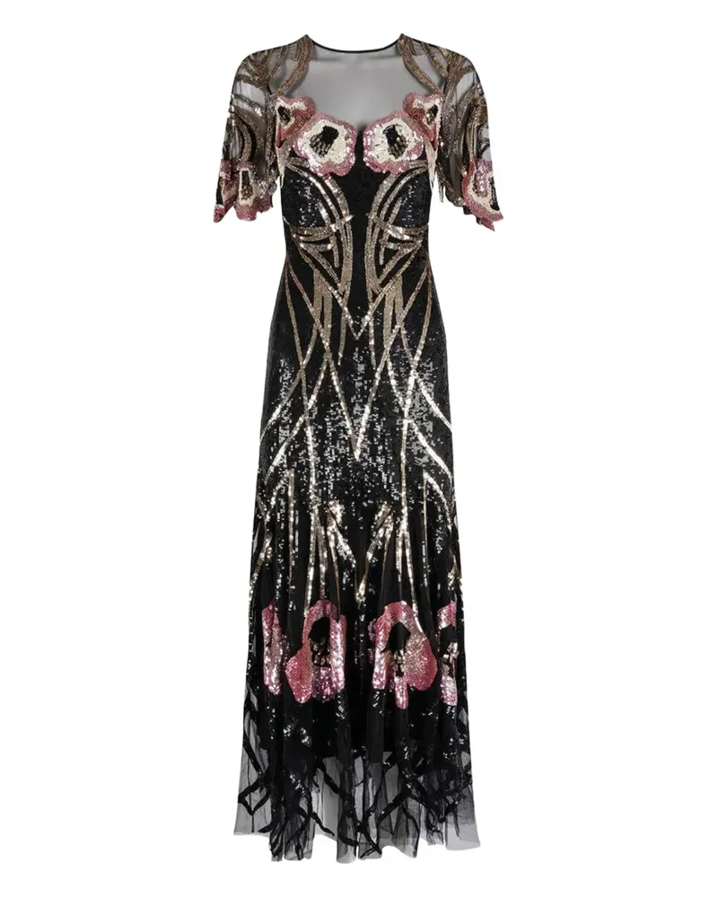 Temperley London Natalia Kleid mit Pailletten - Schwarz Schwarz