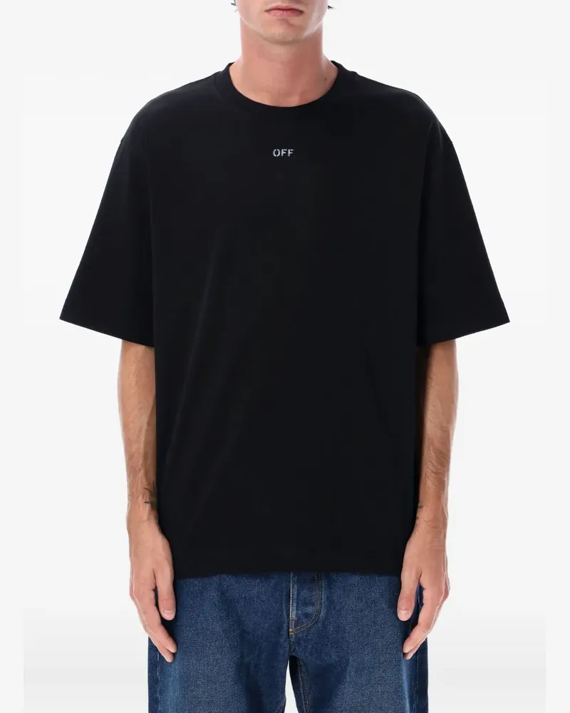 OFF-WHITE arrow stencil-print T-shirt - Schwarz Schwarz