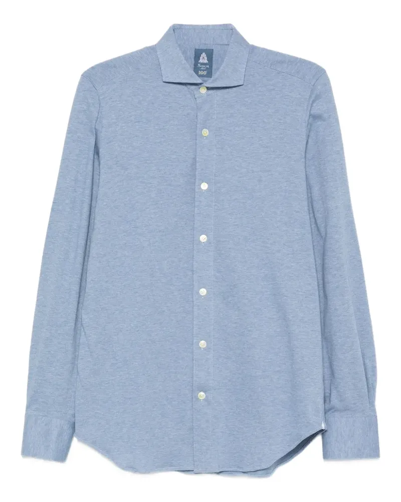 Finamore 1925 Langärmeliges Hemd - Blau Blau
