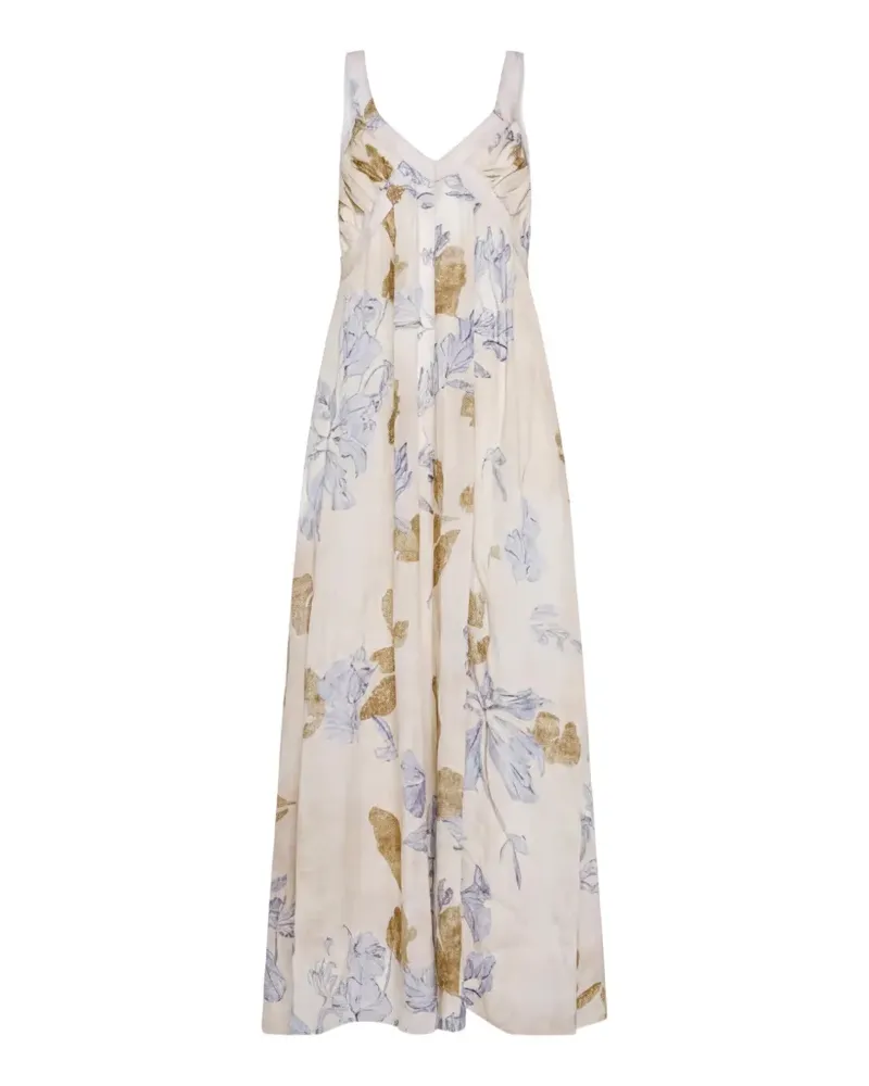 Seventy Maxikleid mit Blumenprint - Nude Nude