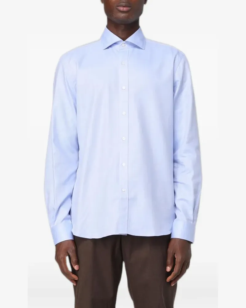 Fay cotton longsleeved shirt - Blau Blau