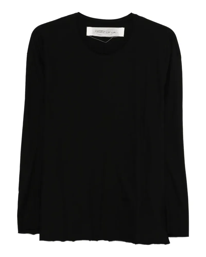 individual sentiments Klassisches Langarmshirt - Schwarz Schwarz