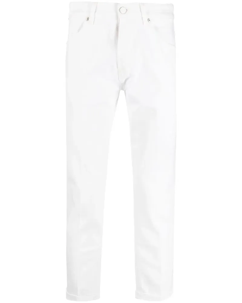 PT TORINO Tief sitzende Slim-Fit-Hose - Weiß Weiß
