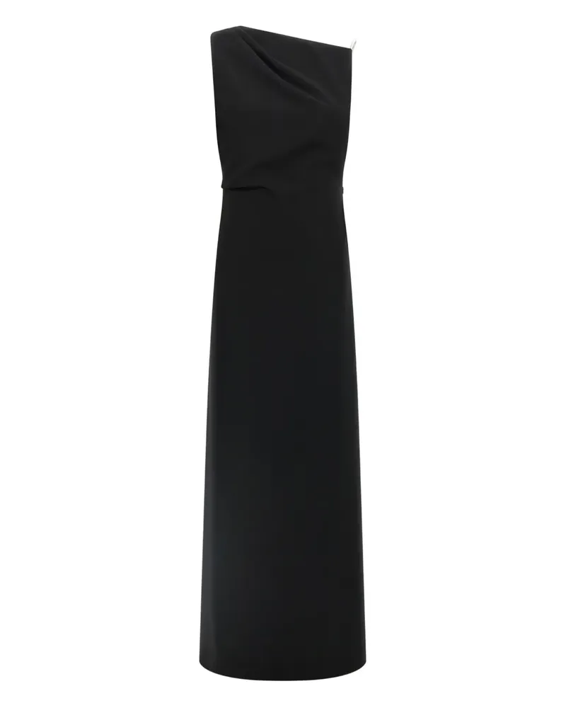 Max Mara Drapiertes One-Shoulder-Kleid - Schwarz Schwarz