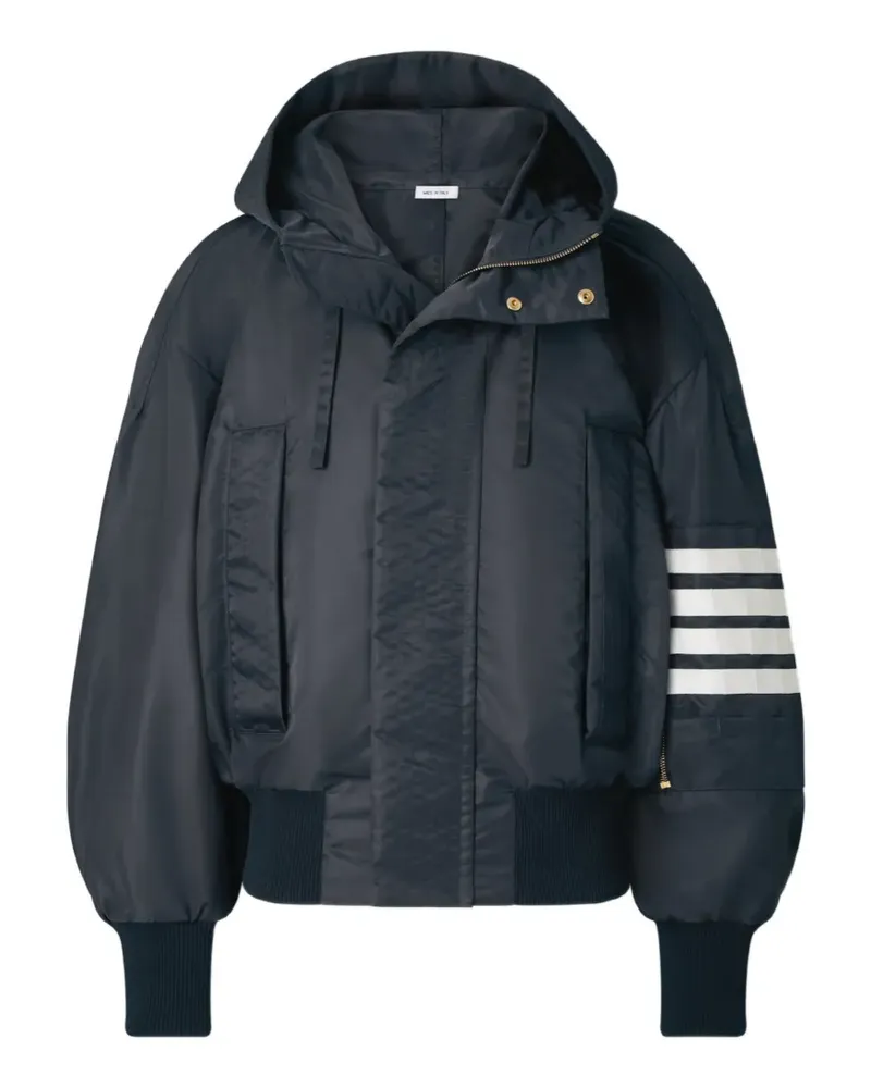 Thom Browne 4-Bar hooded jacket - Blau Blau