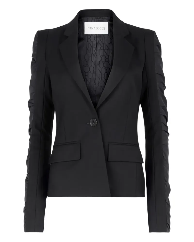 Nina Ricci Jacke mit Rüschenärmeln - Schwarz Schwarz