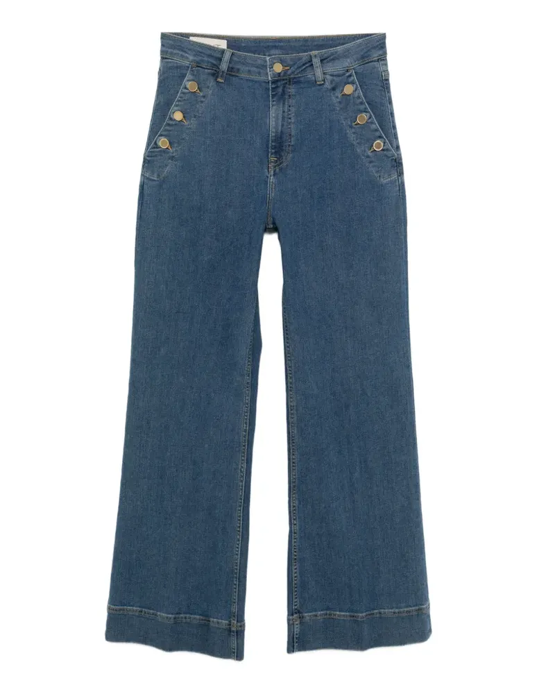 Gant button-detail flare jeans - Blau Blau