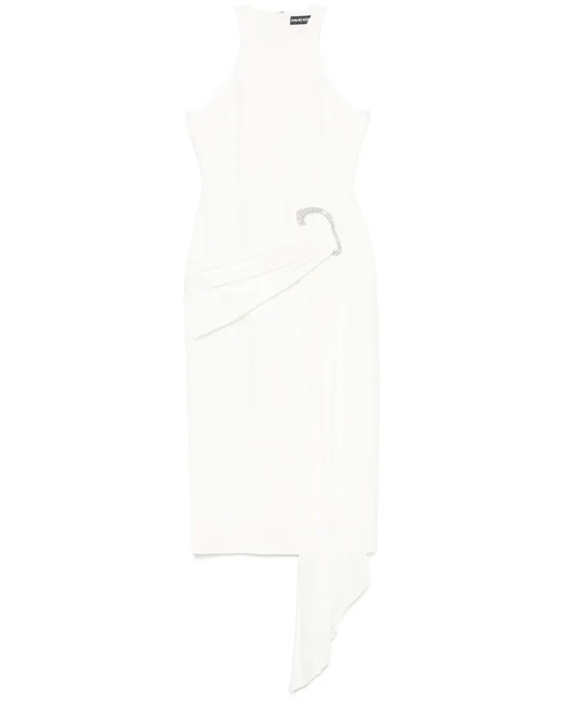 David Koma Kristallverziertes Abendkleid - Weiß Weiß