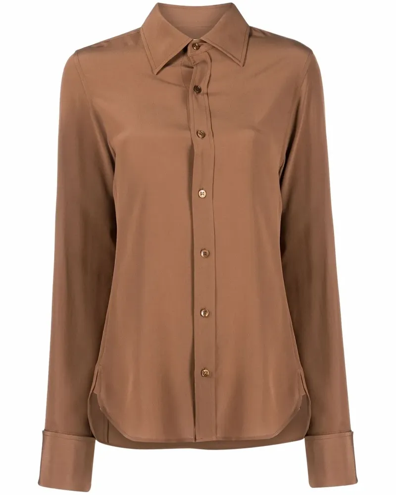 Saint Laurent Hemd aus Seide - Braun Braun