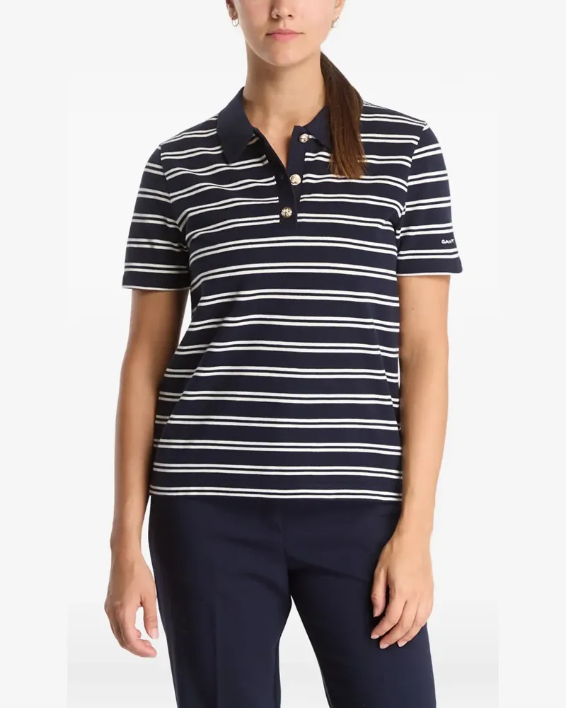 Gant horizontal-stripe polo shirt - Blau Blau